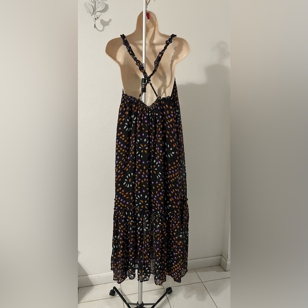 NWT By Anthropologie Sleeveless Chiffon Midi Dress, Size XS - Picture 4 of 15